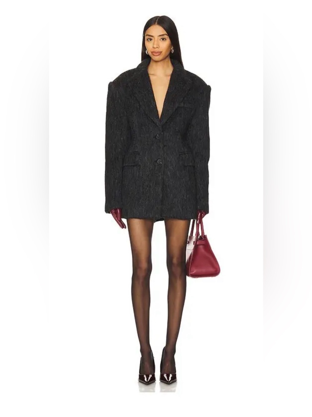 NWT Nakedvice Albert Coat in Charcoal L